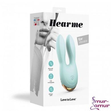Вібратор-кролик Love To Love Hear Me Menthe з двома моторчиками і різнобарвною LED-підсвіткою