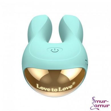 Вібратор-кролик Love To Love Hear Me Menthe з двома моторчиками і різнобарвною LED-підсвіткою