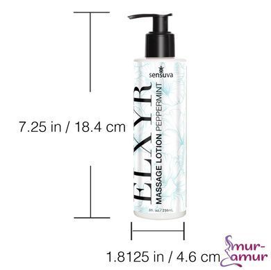 Лосьйон для масажу ніг та ступень Sensuva ELXYR Massage Lotion Peppermint (236 мл)
