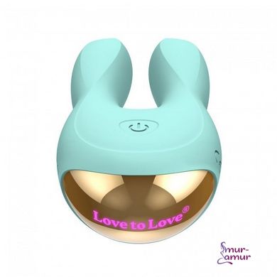 Вібратор-кролик Love To Love Hear Me Menthe з двома моторчиками і різнобарвною LED-підсвіткою фото і опис