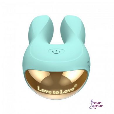 Вібратор-кролик Love To Love Hear Me Menthe з двома моторчиками і різнобарвною LED-підсвіткою фото і опис