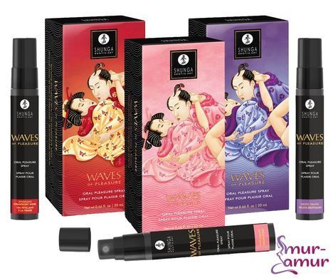 Спрей для посилення слиновиділення Shunga Waves of Pleasure Strawberry Sparkling Wine фото і опис