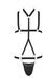 Комплект мужского белья из стреп Passion 039 Set Andrew L/XL Black, стринги, шлейка фото