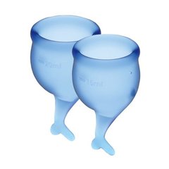 Набор менструальных чаш Satisfyer Feel Secure (dark blue) фото и описание