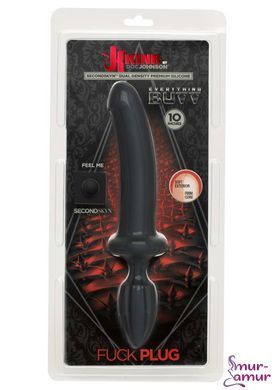 Анальний плаг з ділдо Doc Johnson Kink - Dual Density SECONDSKYN Fuck Plug - Black