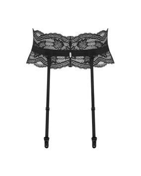 Пояс для чулок Obsessive Nutris garter belt, XS/S, кружевной, с длинными пажами фото и описание