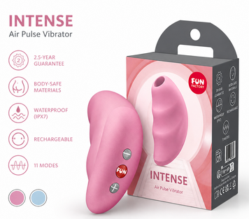 Вакуумний стимулятор Fun Factory Intense Rose, 11 режимів роботи, перезаряджуваний фото і опис