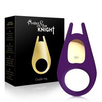 Ерекційне віброкільце Rianne S: The Pussy & The Knight Couple Ring, 10 режимів роботи, мед силікон фото і опис