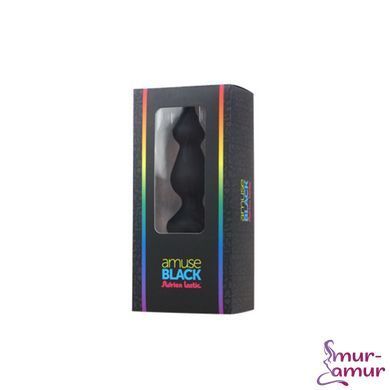 Анальная пробка Adrien Lastic Amuse Mini Black (S) с двумя переходами, макс. диаметр 3см