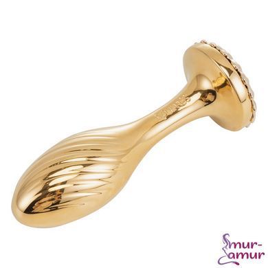 Металлическая анальная пробка LOCKINK SEVANDA Pearl Pear-shape Anal Plug, с искусственной жемчужиной