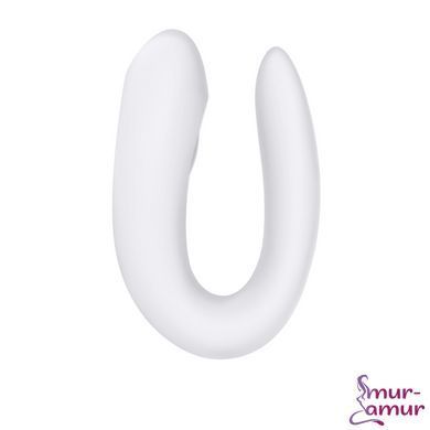 Смарт-вибратор для пар Satisfyer Double Joy White с широким клиторальным стимулятором фото и описание