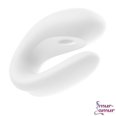 Смарт-вибратор для пар Satisfyer Double Joy White с широким клиторальным стимулятором фото и описание