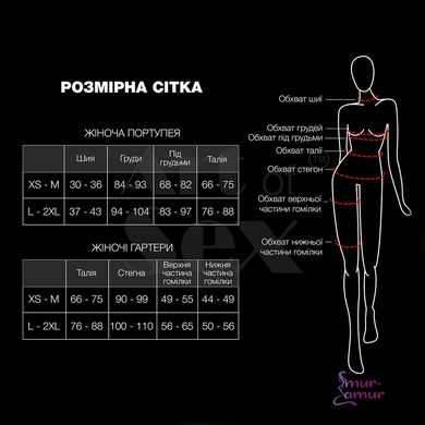 Женская портупея Art of Sex - Mirra, натуральная кожа, размер XS-2XL, цвет черный фото и описание