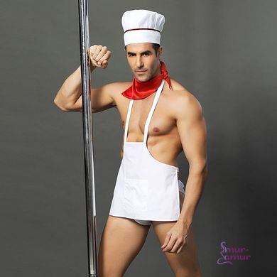 Чоловічий еротичний костюм кухаря "Умілий Джек" S/M: сліпи, фартух, хустка і ковпак фото і опис