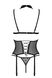 Корсет с открытой грудью Passion DOMINICA CORSET L/XL black, пажи для чулок, стринги фото