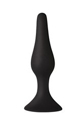 Анальная пробка на присоске MAI Attraction Toys №34 Black, длина 12,5см, диаметр 3,2см фото и описание