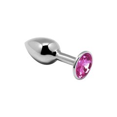 Металлическая анальная пробка с кристаллом Alive Mini Metal Butt Plug Pink S фото и описание
