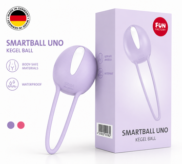 Вагінальна кулька Fun Factory SMARTBALL UNO, бузкова, одинарна, діаметр 3,6 см