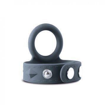 Двойное эрекционное кольцо Boners Cock & Ball Strap S/M, регулировка диаметра, 3,5&ndash;5,5 см фото и описание