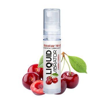 Лубрикант с эффектом вибрации Amoreane Med Liquid Vibrator Cherry (10 мл) фото и описание