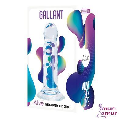 Прозорий фалоімітатор Alive Gallant Jelly Dildo