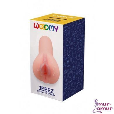 Мастурбатор-вагина Wooomy Jeeez Masturbator Vagina, мягкие открытые губы, 11,6х5,4 см фото и описание