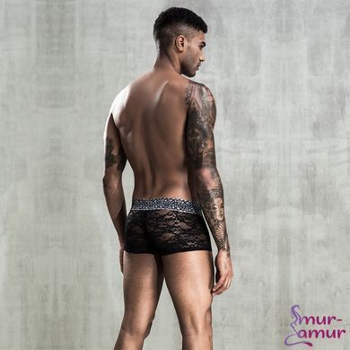 Мужские кружевные трусы боксеры, One Size Black фото и описание