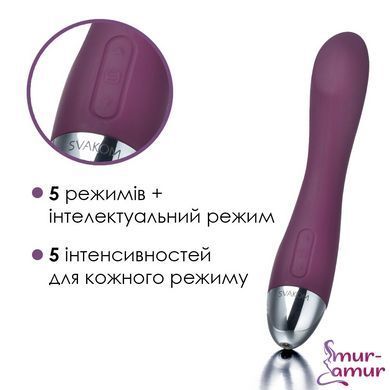 Вібратор для точки G з інтелектуальним режимом Svakom Amy Violet фото і опис