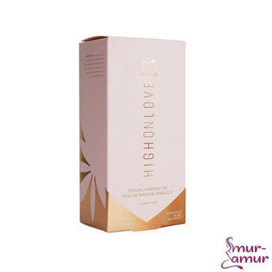 Масажна олія HighOnLove Massage Oil - Decadent White Chocolate (120 мл) з маслом насіння конопель фото і опис