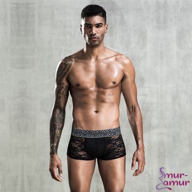 Мужские кружевные трусы боксеры, One Size Black фото и описание