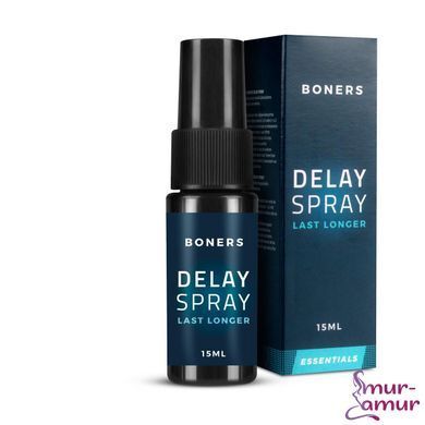 Спрей-пролонгатор Boners Delay Spray 15 мл, легкий анестетик лаурет-9 + метил лактат фото і опис