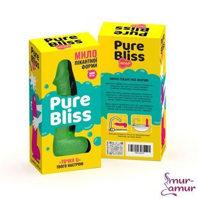 Мыло в форме пениса Pure Bliss MINI Green, крафтовое мыло-член, натуральное