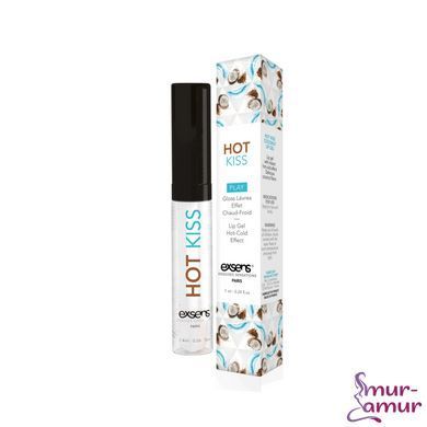 Стимулирующий блеск для губ EXSENS Coconut Hot Kiss 7 мл, согревает и охлаждает
