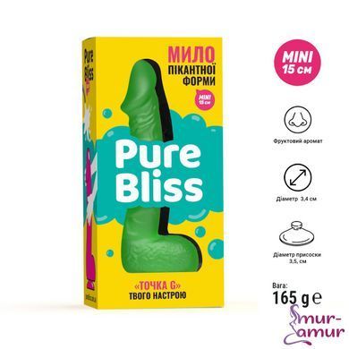 Мыло в форме пениса Pure Bliss MINI Green, крафтовое мыло-член, натуральное