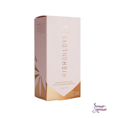 Масажна олія HighOnLove Massage Oil - Decadent White Chocolate (120 мл) з маслом насіння конопель фото і опис