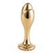Металлическая анальная пробка LOCKINK SEVANDA Pearl Rose-shape Anal Plug, с искусственной жемчужиной