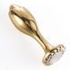 Металлическая анальная пробка LOCKINK SEVANDA Pearl Rose-shape Anal Plug, с искусственной жемчужиной
