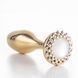 Металлическая анальная пробка LOCKINK SEVANDA Pearl Rose-shape Anal Plug, с искусственной жемчужиной