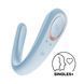 Вибратор для пар Satisfyer Double Classic Light Blue с одним моторчиком фото