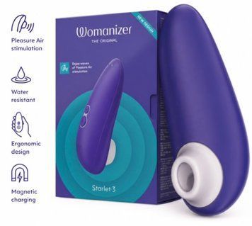 Вакуумний кліторальний стимулятор Womanizer Starlet 3 INDIGO фото і опис