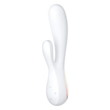 Смарт вибратор-кролик Satisfyer Mono Flex White, 2 мотора, управление через интернет фото и описание