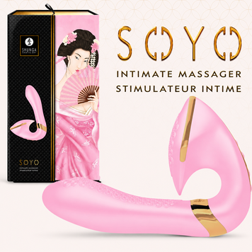 Вагінально-кліторальний вібратор Shunga Soyo Light Pink