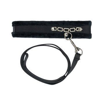 Ошейник с поводком Punishment - Crystal Collar & Leash &ndash; Black фото и описание