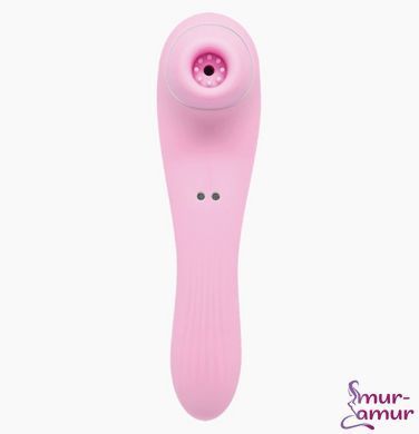 Вибратор и вакуумный клиторальный стимулятор Alive Midnight Quiver Pink - секс-игрушка 2в1 фото и описание