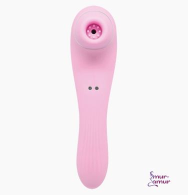 Вибратор и вакуумный клиторальный стимулятор Alive Midnight Quiver Pink - секс-игрушка 2в1 фото и описание