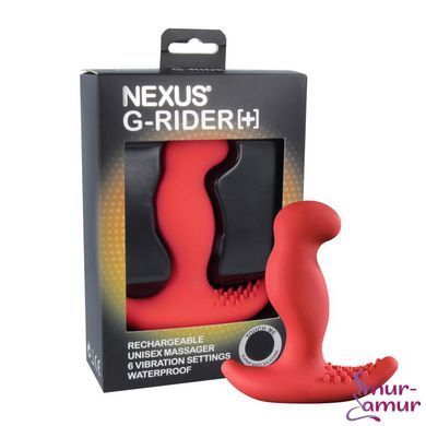 Массажер простаты с вибрацией Nexus G-Rider Plus Red, макс диаметр 3,8см, перезаряжаемый фото и описание