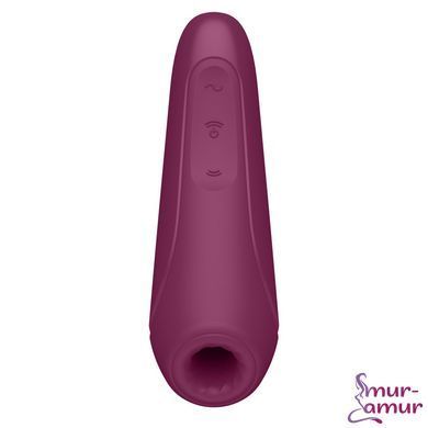 Вакуумный клиторальный стимулятор Satisfyer Curvy 1+ Rose Red с управлением через интернет фото и описание