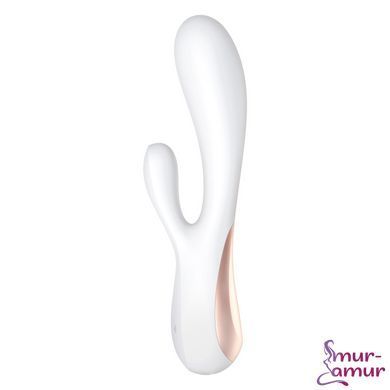 Смарт вибратор-кролик Satisfyer Mono Flex White, 2 мотора, управление через интернет фото и описание