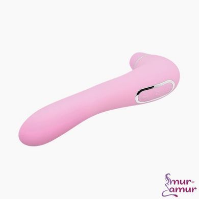 Вибратор и вакуумный клиторальный стимулятор Alive Midnight Quiver Pink - секс-игрушка 2в1 фото и описание