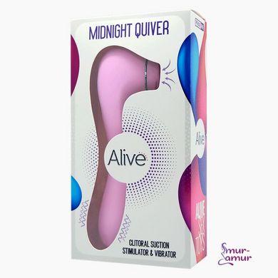 Вібратор і вакуумний стимулятор Alive Midnight Quiver Pink - іграшка 2 в 1 фото і опис
